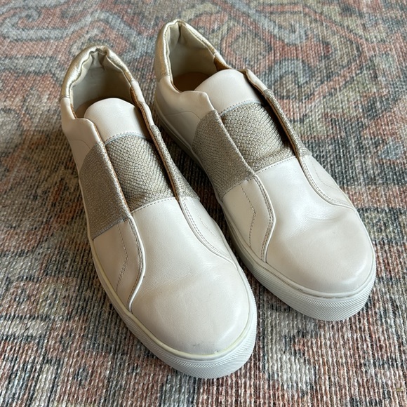 NEW The Flexx Commuter Sneaker in Ivory Cristallo & Gold Milos - Picture 4 of 9